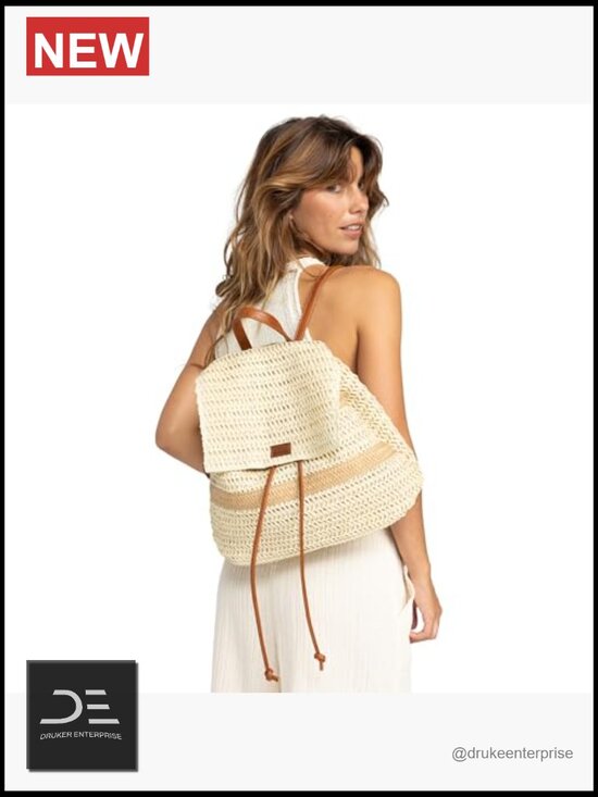Straw Backpack, Casual Daypack, Travel, Lightweight, Eco-Friendly, Adjustable main image 4